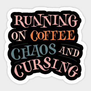 Running on coffee (no background) Sticker